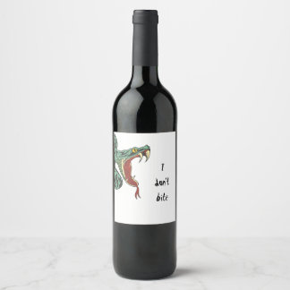 Snake "I don't bite" Wine Label