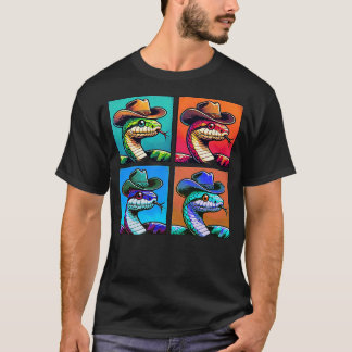 Snake In Cowboy Hat Funny Animal Cowboy Snake Owne T-Shirt