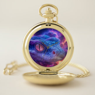 SNAKE IN SPACE - CHINESE YEAR OF THE SNAKE POCKET WATCH