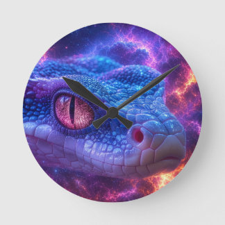 SNAKE IN SPACE ROUND CLOCK