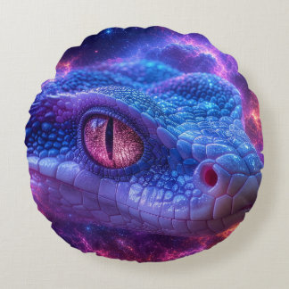 SNAKE IN SPACE ROUND PILLOW
