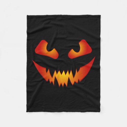 Snake Jack_o_lantern _ Peaceful Pumpkin Face  Fleece Blanket