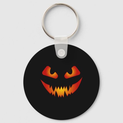 Snake Jack_o_lantern _ Peaceful Pumpkin Face  Keychain