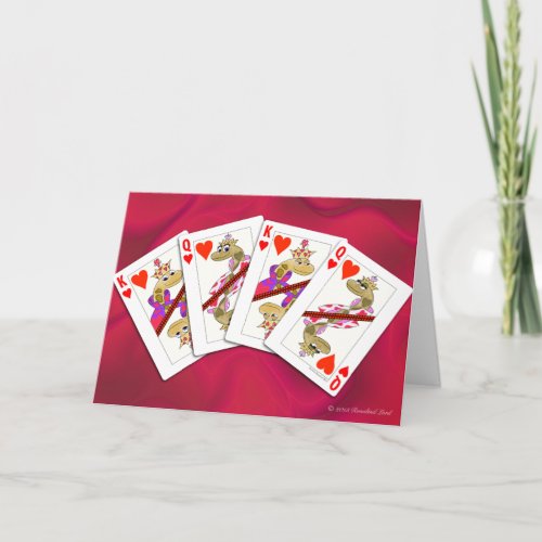 Snake King and Queen of Hearts Playing Cards