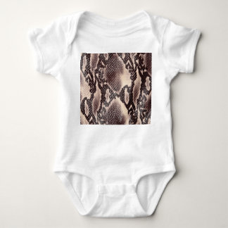 Snake leather: seamless brown texture baby bodysuit
