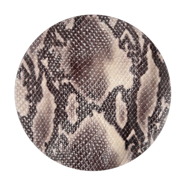 Snake leather: seamless brown texture cutting board (Front)