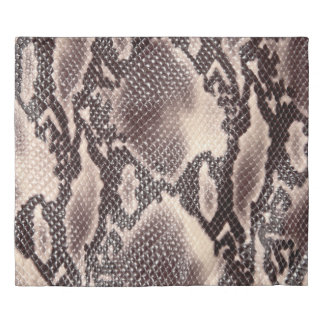 Snake leather: seamless brown texture duvet cover