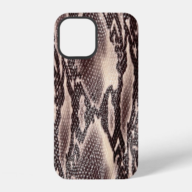 Snake leather: seamless brown texture iphone case (Back)