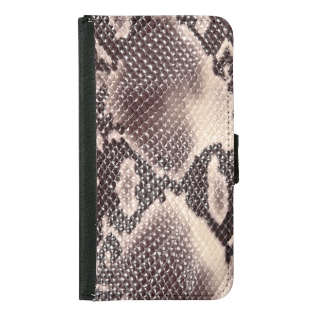 Snake leather: seamless brown texture samsung galaxy wallet case (Front)