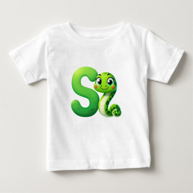 Snake Letter S Baby T-Shirt (Front)