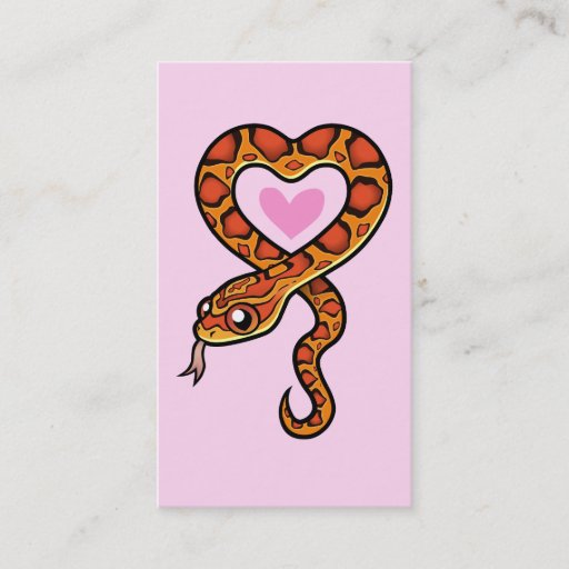Customizable Snake Love Business Card