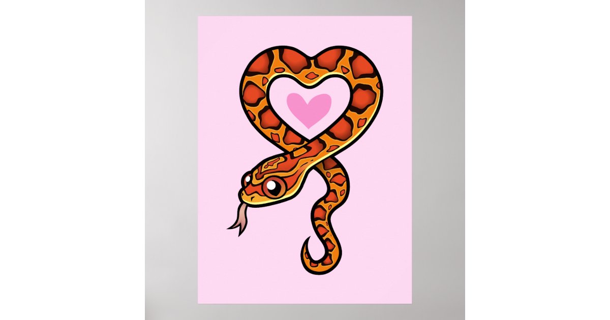 Snake Love Poster Zazzle