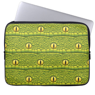 Snake Lover Reptile Eyes And Skin Pattern Laptop Sleeve