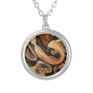 snake lovers Ball Python Silver Plated Necklace