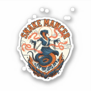 Snake Mancer Mystic Cobra Fantasy Art Design Sticker