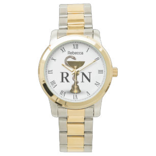 Snake Medical Bronze Bowl Hygieia White Nurse RN Watch