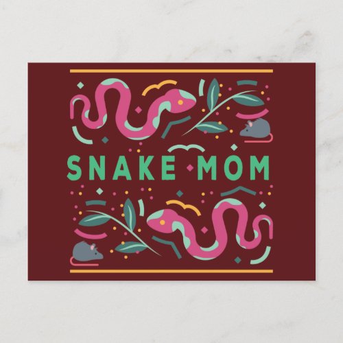 SNAKE MOM _ MOMS LITTLE CUTE HOBBY POSTCARD