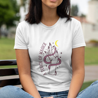Snake Moon & Hand Mystical Touch of Magick Tri-Blend Shirt