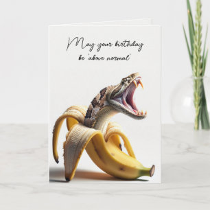 Snake Morphing Out of a Banana Card