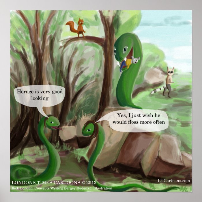 Snake & Mouse Funny Poster