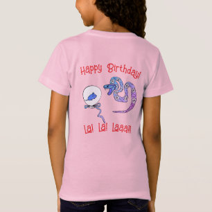 Snake@Mouse print kids t-shirt Happy Birthday