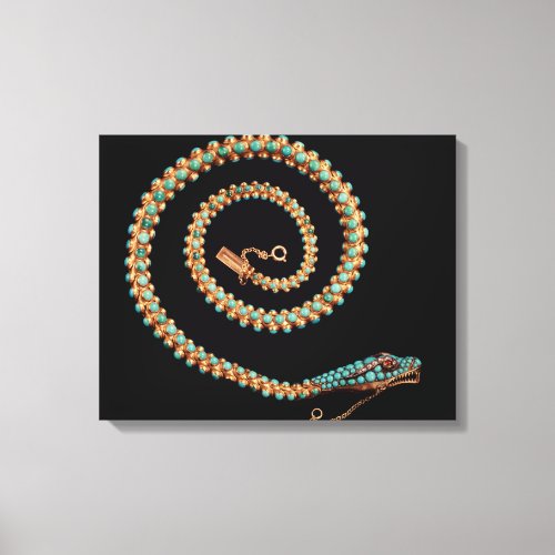 Snake necklace 1844 canvas print