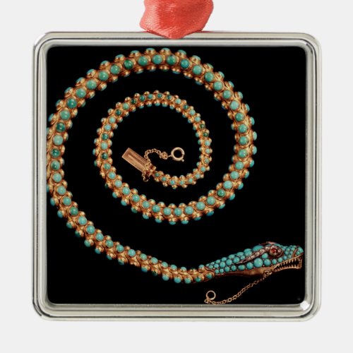 Snake necklace 1844 metal ornament