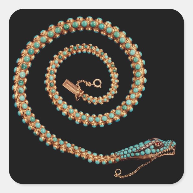 Snake necklace, 1844 square sticker (Front)