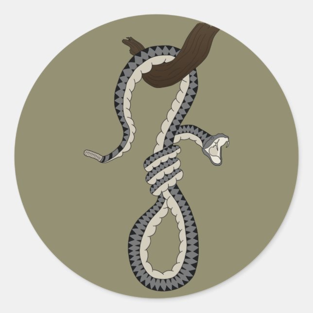 Snake Noose Classic Round Sticker (Front)