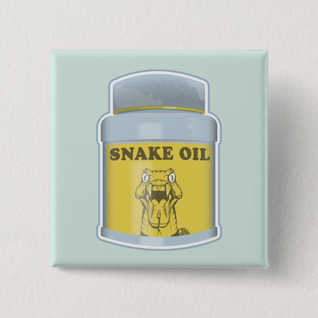 Snake oil alternative medicine button (Front)