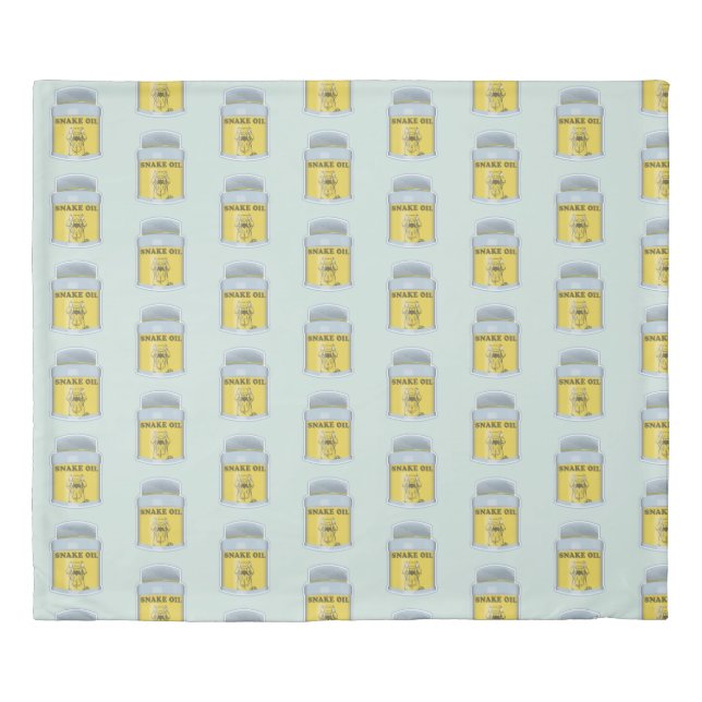 Snake oil alternative medicine duvet cover (Front)