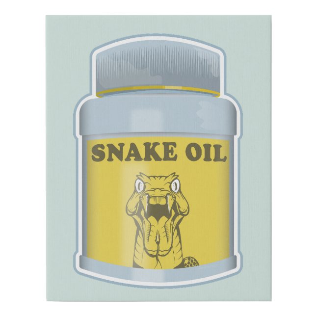 Snake oil alternative medicine faux canvas print (Front)