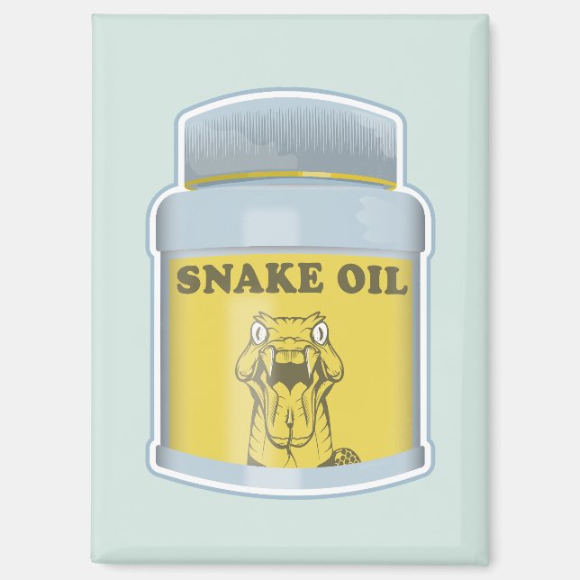 Snake oil alternative medicine magnet (Front)