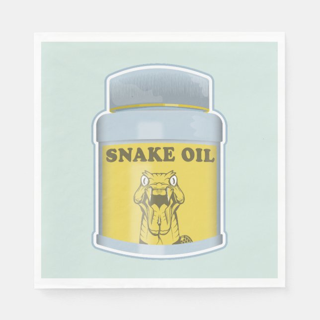 Snake oil alternative medicine napkins (Front)