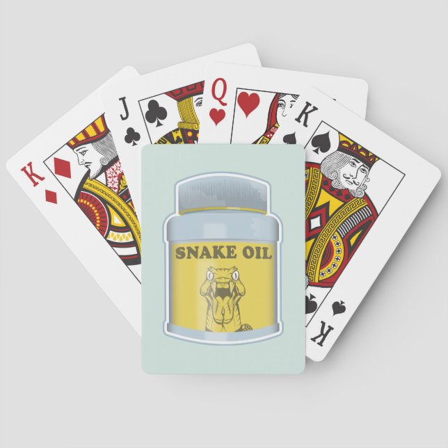 Snake oil alternative medicine poker cards (Back)
