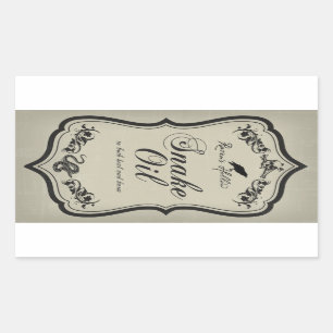Snake Oil Halloween Jar Sticker Label