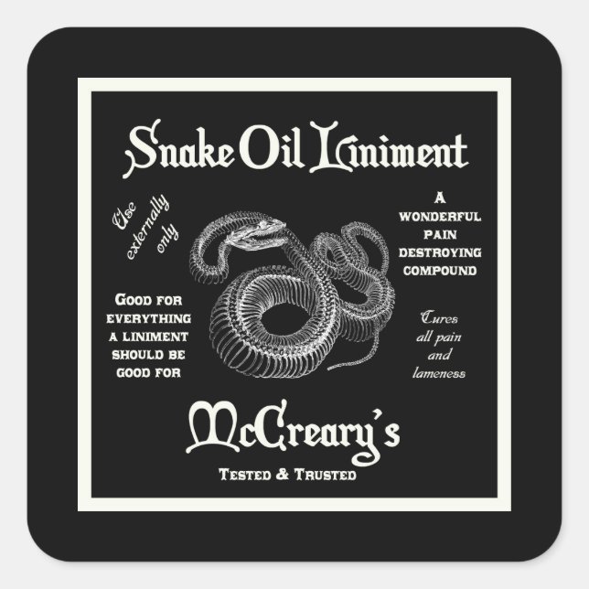 Snake Oil Liniment Sticker (Front)