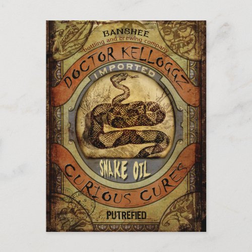 Snake Oil Postcard