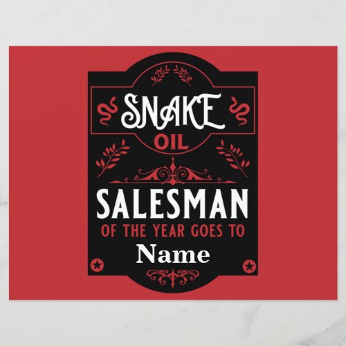 Snake oil salesman funny gifts for sales people 