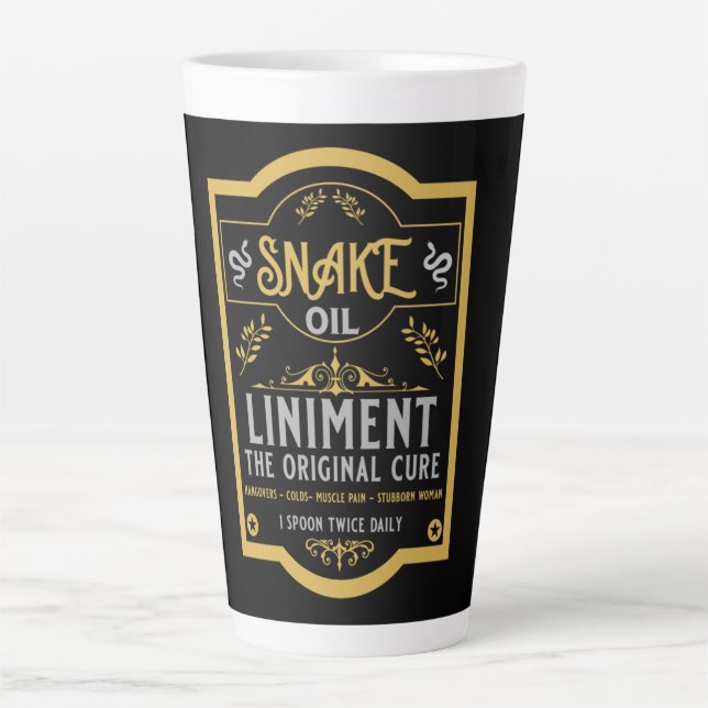Snake oil salesman funny gifts for sales people    latte mug (Front)