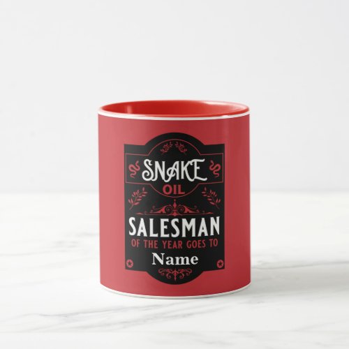 Snake oil salesman funny gifts for sales people   mug