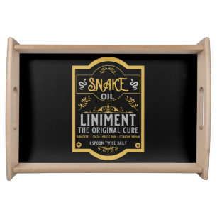 Snake oil salesman funny gifts for sales people serving tray