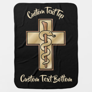 Snake on Cross Baby Blanket