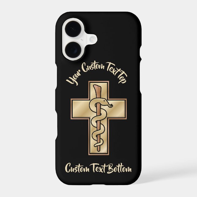 Snake on Cross Case-Mate iPhone Case (Back)