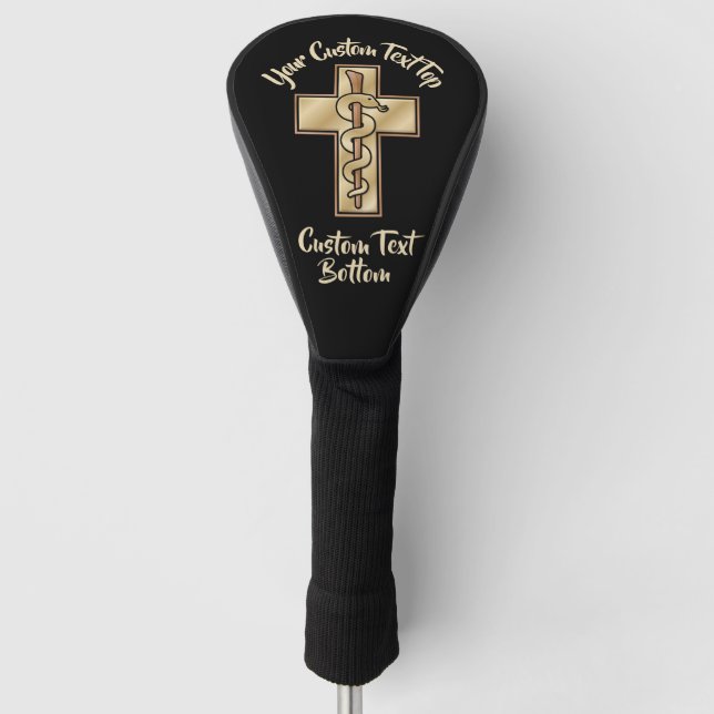 Snake on Cross Golf Head Cover (Front)