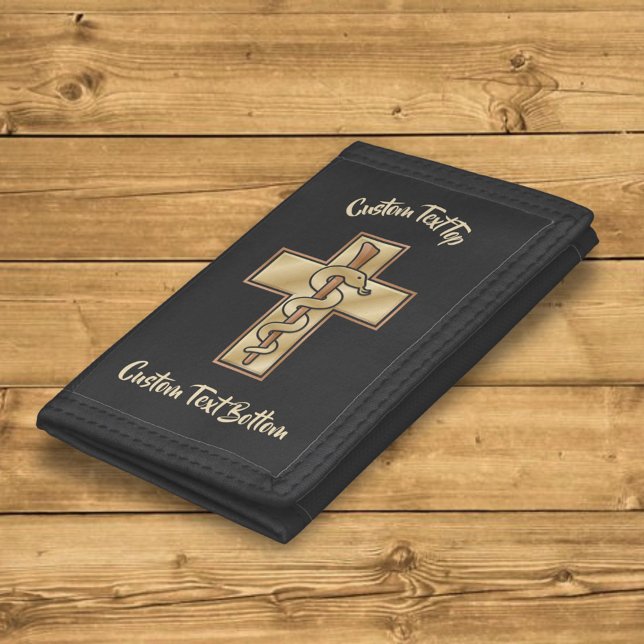 Snake on Cross Trifold Wallet (Creator Uploaded)