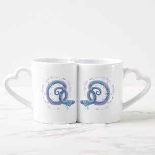 snake ornamental  coffee mug set