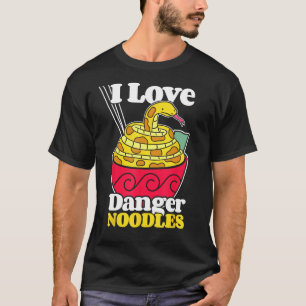 Snake Owner Humor - Danger Noodles - Pun Snake T-Shirt