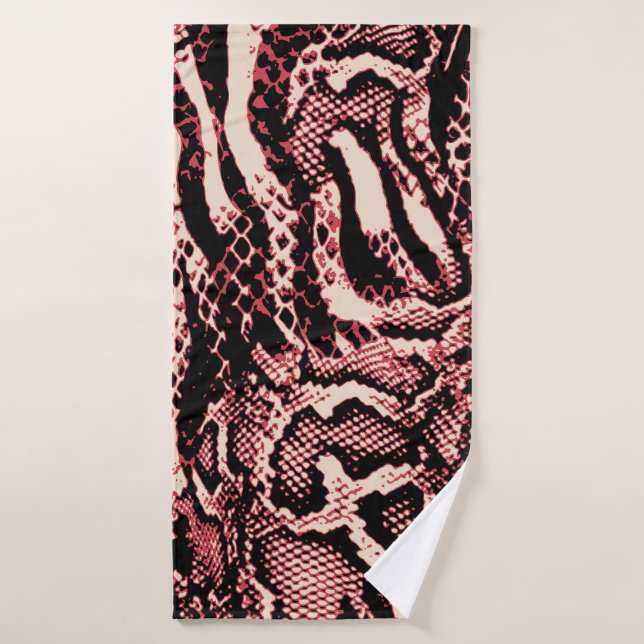 snake pattern texture art decor bath towel (Bath Towel)