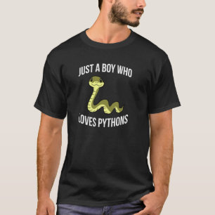 Snake Pet Boy Just A Boy Who Loves Python Snakes P T-Shirt